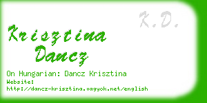 krisztina dancz business card